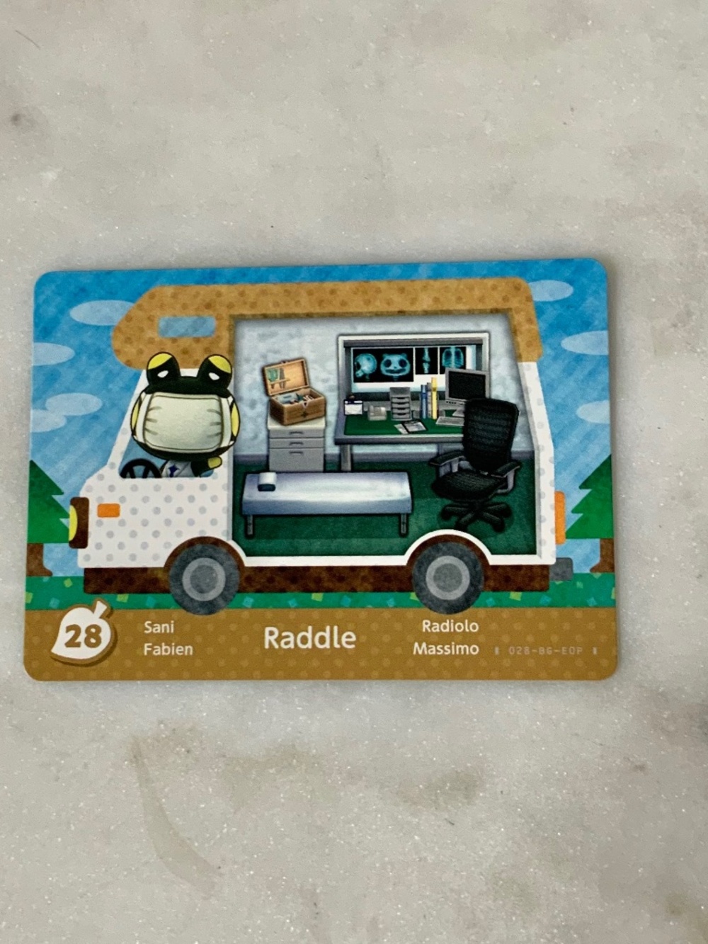 Raddle 28 Animal Crossing Welcome Home Amiibo card RV series mint new unscanned